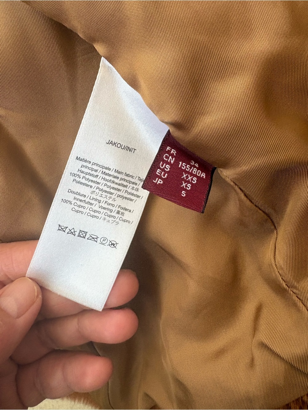 Comptoir des Cotonniers Faux Fur Teddy Jacket Brown XXS FR 34 (fits sz S easily) - Picture 6 of 7
